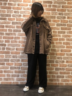 「DANKE SCHON（ダンケシェーン）のアイテム（ブルゾン）」を使った、マツモトさん（レディース・161cm）の秋コーディネート