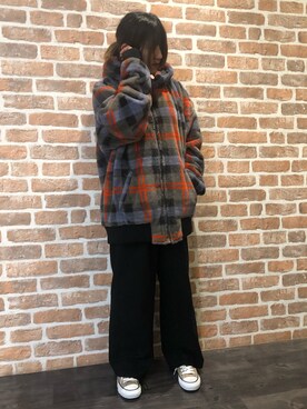 「DANKE SCHON（ダンケシェーン）のアイテム（ブルゾン）」を使った、マツモトさん（レディース・161cm）の秋コーディネート