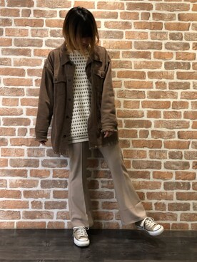 「DANKE SCHON（ダンケシェーン）のアイテム（ブルゾン）」を使った、マツモトさん（レディース・161cm）の冬コーディネート