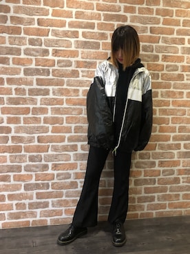 「DANKE SCHON（ダンケシェーン）のアイテム（ブルゾン）」を使った、マツモトさん（レディース・161cm）の冬コーディネート