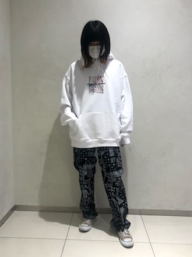 「L.H.P（エルエイチピー）のアイテム（パーカー）」を使った、マツモトさん（レディース・161cm）の秋コーディネート