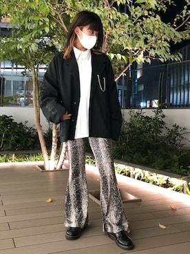 「DANKE SCHON（ダンケシェーン）のアイテム（テーラードジャケット）」を使った、マツモトさん（レディース・161cm）の秋コーディネート
