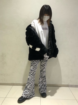 「DANKE SCHON（ダンケシェーン）のアイテム（ブルゾン）」を使った、マツモトさん（レディース・161cm）の冬コーディネート