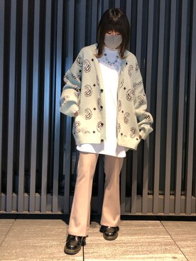 「Danke schon」｜「アイテム（アクセサリー）」を使った、マツモトさん（レディース・161cm）の冬コーディネート