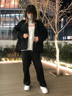 「DANKE SCHON（ダンケシェーン）のアイテム（ブルゾン）」を使った、マツモトさん（レディース・161cm）の冬コーディネート