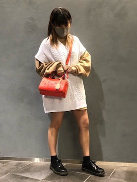 「DANKE SCHON（ダンケシェーン）のアイテム（スウェット）」を使った、マツモトさん（レディース・161cm）の冬コーディネート
