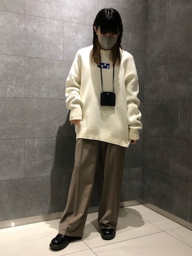 「WHITELAND BLACKBURN」｜「アイテム（財布/小物）」を使った、マツモトさん（レディース・161cm）の冬コーディネート