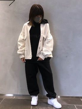 「DANKE SCHON（ダンケシェーン）のアイテム（ジャケット/アウター）」を使った、マツモトさん（レディース・161cm）の春コーディネート