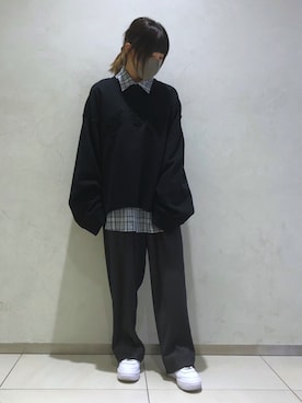 「DANKE SCHON（ダンケシェーン）のアイテム（スウェット）」を使った、マツモトさん（レディース・161cm）の春コーディネート