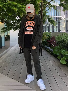 「KaneZ（ケインズ）のアイテム（キャップ）」を使った、マツモトさん（レディース・161cm）の春コーディネート