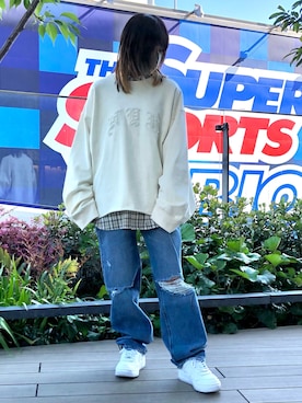 「DANKE SCHON（ダンケシェーン）のアイテム（スウェット）」を使った、マツモトさん（レディース・161cm）の春コーディネート