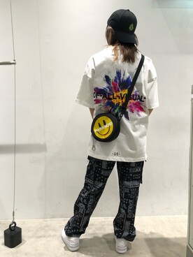 「KaneZ（ケインズ）のアイテム（キャップ）」を使った、マツモトさん（レディース・161cm）の春コーディネート