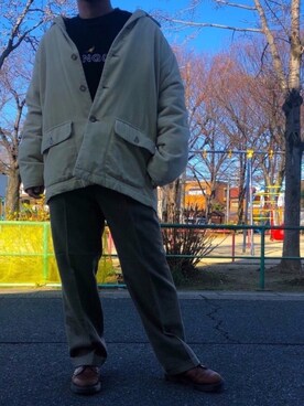 「KANGOL」｜「アイテム（その他アウター）」を使った、YsKさん（メンズ・165cm）の冬コーディネート
