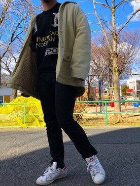 「CHAPS（チャップス）のアイテム（その他アウター）」を使った、YsKさん（メンズ・165cm）の冬コーディネート