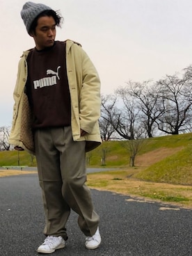 「CHAPS（チャップス）のアイテム（その他アウター）」を使った、YsKさん（メンズ・165cm）の冬コーディネート
