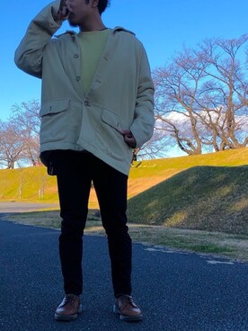 「CHAPS（チャップス）のアイテム（その他アウター）」を使った、YsKさん（メンズ・165cm）の冬コーディネート