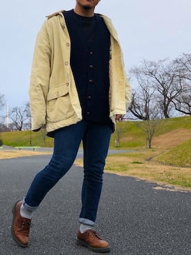 「CHAPS（チャップス）のアイテム（その他アウター）」を使った、YsKさん（メンズ・165cm）の冬コーディネート