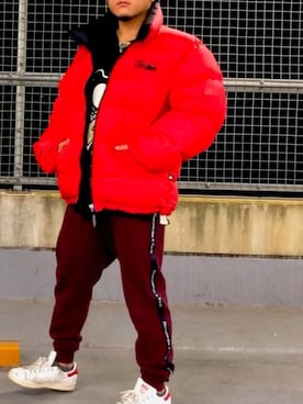 「Abercrombie&Fitch（アバークロンビーアンドフィッチ）のアイテム（スウェットパンツ）」を使った、YsKさん（メンズ・165cm）の冬コーディネート