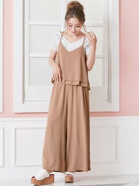 「ボーダートップス」｜「アイテム（アンサンブル）」を使った、Retica(レティカ)さん（レディース・161cm）の春コーディネート