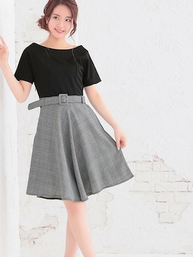 「膝丈スカート」｜Retica(レティカ)さん（レディース・162cm）の夏コーディネート