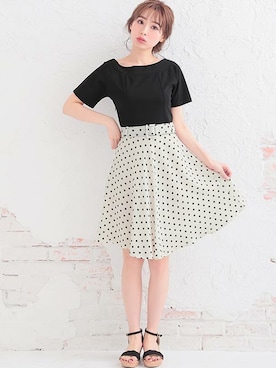 「Ninarobe（ニーナローブ）のアイテム」を使った、Retica(レティカ)さん（レディース・160cm）の夏コーディネート