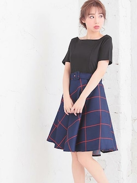 「ボートネック」｜Retica(レティカ)さん（レディース・160cm）の夏コーディネート