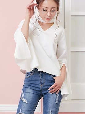 「袖コンシャス」｜Retica(レティカ)さん（レディース・161cm）の夏コーディネート