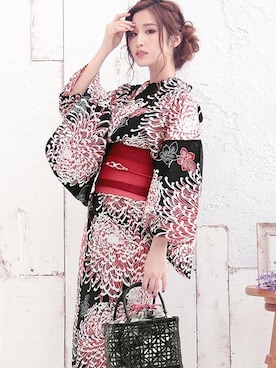 「アイテム（浴衣）」を使った、Retica(レティカ)さん（レディース・160cm）の夏コーディネート