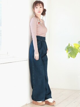 「Ninarobe（ニーナローブ）のアイテム」を使った、Retica(レティカ)さん（レディース・160cm）の秋コーディネート