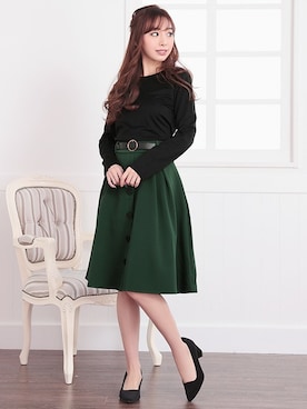 「アイテム（ワンピース/ドレス、グリーン系）」を使った、Retica(レティカ)さん（レディース・160cm）の秋コーディネート