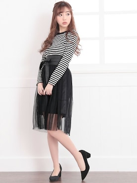 「Ninarobe（ニーナローブ）のアイテム」を使った、Retica(レティカ)さん（レディース・160cm）の秋コーディネート