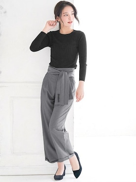 「Ninarobe（ニーナローブ）のアイテム」を使った、Retica(レティカ)さん（レディース・160cm）の冬コーディネート