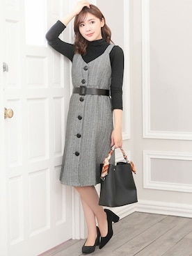 「Ninarobe（ニーナローブ）のアイテム」を使った、Retica(レティカ)さん（レディース・160cm）の冬コーディネート