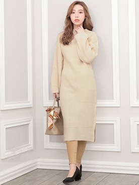 「アイテム（レギンス/スパッツ）」を使った、Retica(レティカ)さん（レディース・160cm）の冬コーディネート