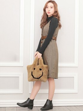 「Ninarobe（ニーナローブ）のアイテム」を使った、Retica(レティカ)さん（レディース・160cm）の冬コーディネート