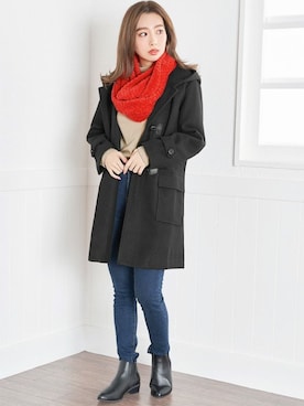 「スヌード」｜「アイテム（トレンチコート）」を使った、Retica(レティカ)さん（レディース・160cm）の冬コーディネート