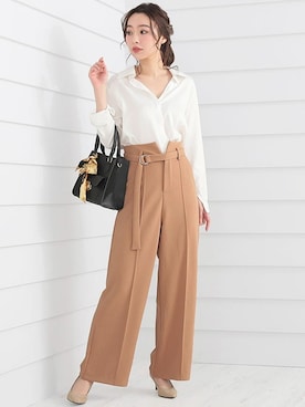 「Ninarobe（ニーナローブ）のアイテム」を使った、Retica(レティカ)さん（レディース・160cm）の春コーディネート