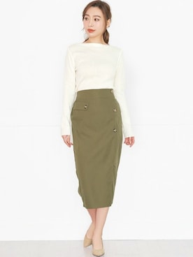 「ボートネック」｜Retica(レティカ)さん（レディース・160cm）の春コーディネート