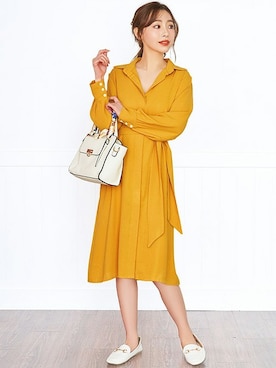 「シャツワンピース」｜Retica(レティカ)さん（レディース・160cm）の春コーディネート