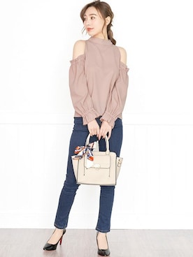 「アイテム（バッグ、ホワイト系）」を使った、Retica(レティカ)さん（レディース・160cm）の春コーディネート