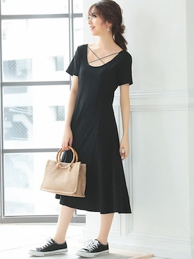 「Ninarobe（ニーナローブ）のアイテム」を使った、Retica(レティカ)さん（レディース・160cm）の夏コーディネート