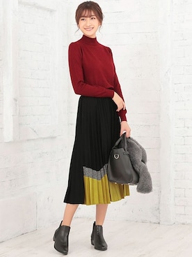 「アイテム（スカート）」を使った、Retica(レティカ)さん（メンズ・164cm）の秋コーディネート