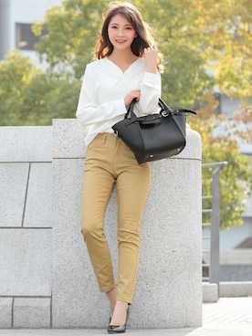 「Ninarobe（ニーナローブ）のアイテム」を使った、Retica(レティカ)さん（レディース・161cm）の冬コーディネート