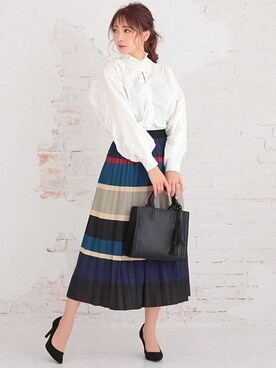 「Ninarobe（ニーナローブ）のアイテム」を使った、Retica(レティカ)さん（レディース・161cm）の冬コーディネート