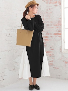 「アイテム（キャスケット）」を使った、Retica(レティカ)さん（レディース・160cm）の春コーディネート