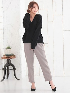 「Ninarobe（ニーナローブ）のアイテム」を使った、Retica(レティカ)さん（レディース・161cm）の秋コーディネート