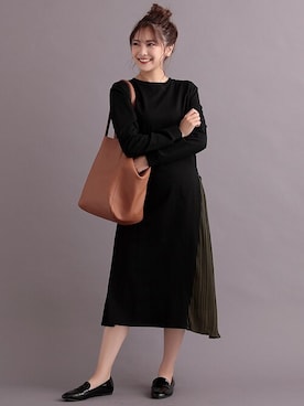 「プリーツ」｜Retica(レティカ)さん（レディース・161cm）の秋コーディネート