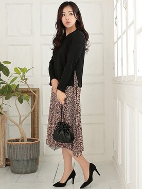 「アイテム（ポーチ）」を使った、Retica(レティカ)さん（レディース・165cm）の秋コーディネート