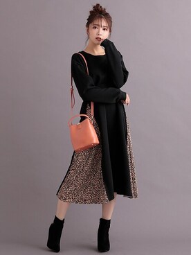 「Ninarobe（ニーナローブ）のアイテム」を使った、Retica(レティカ)さん（レディース・161cm）の秋コーディネート