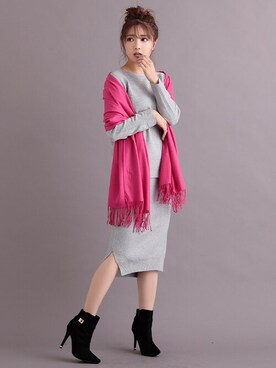 「Ninarobe（ニーナローブ）のアイテム（ニット/セーター）」を使った、Retica(レティカ)さん（レディース・161cm）の秋コーディネート
